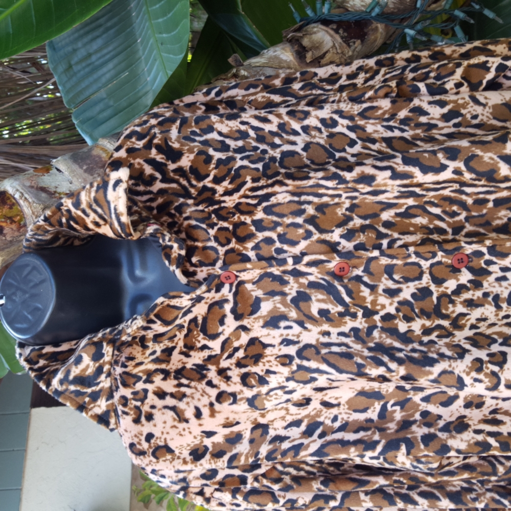 Dennis basso Oversized leopard print shaket - Picture 5 of 10